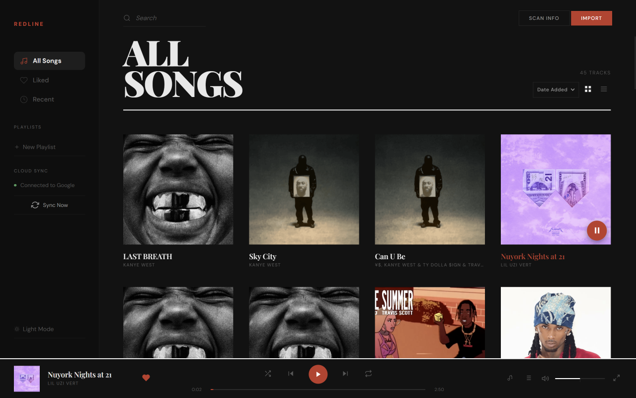 Redline music library
